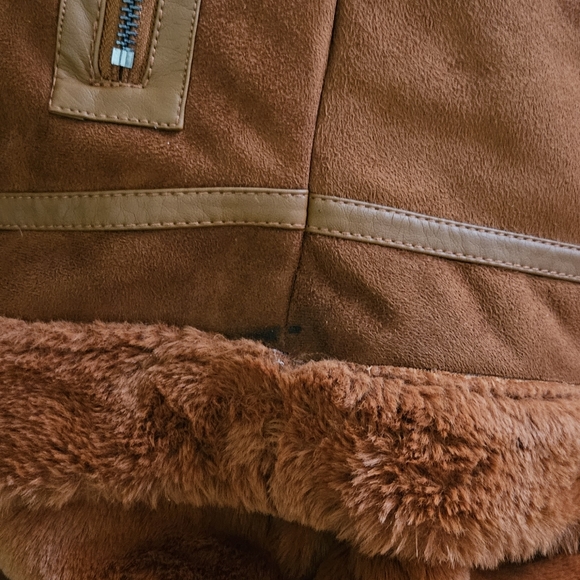 Urbancode London Aviator Style Faux Suede Coat - Picture 4 of 4